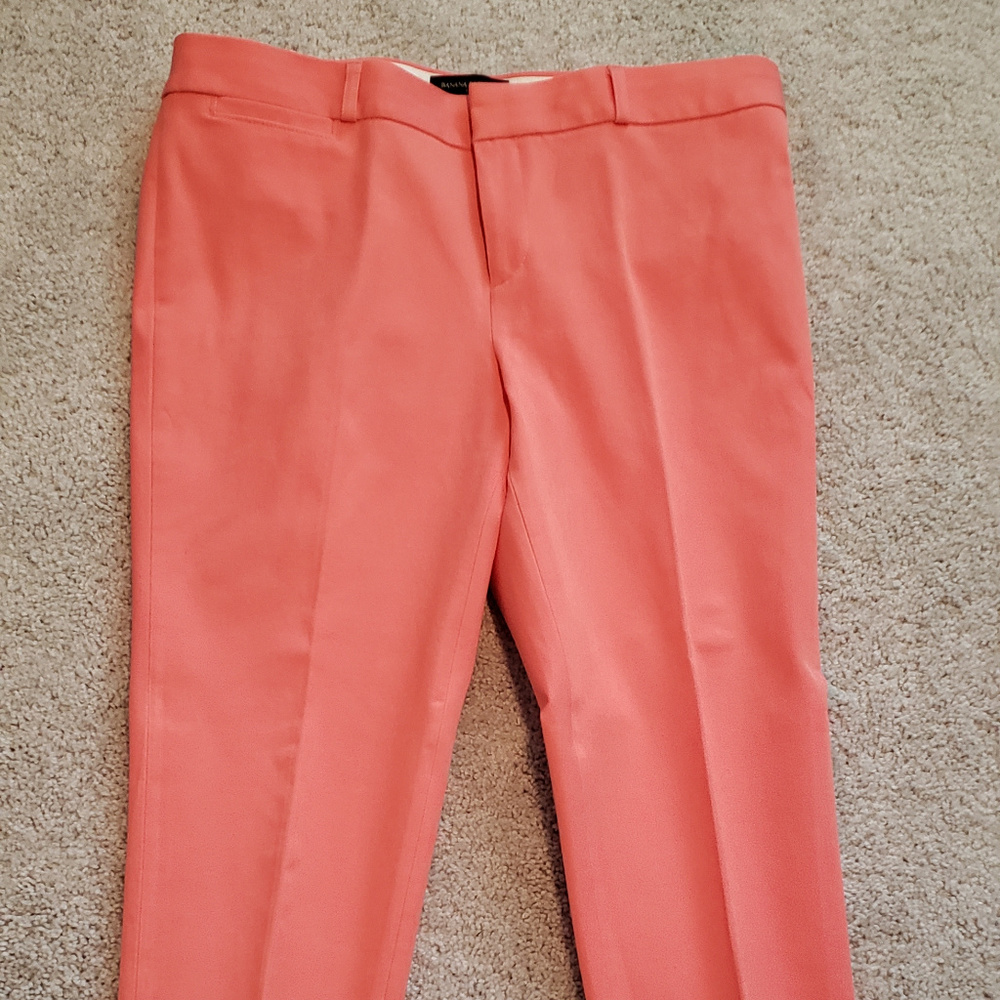 Banana Republic Coral Sloan Fit Size 12